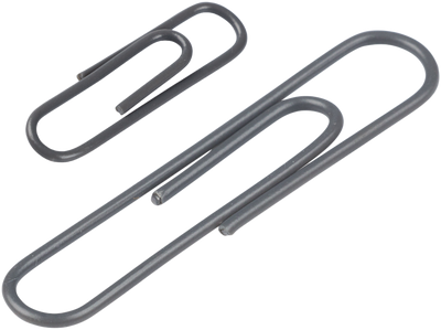 Gray Standard & Jumbo Paper Clips Assortment Pack - 1 Pack Each (175 Clips Total)