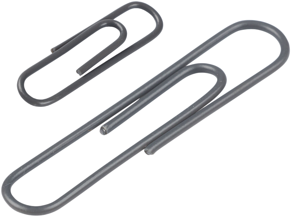 Gray Standard & Jumbo Paper Clips Assortment Pack - 1 Pack Each (175 Clips Total)