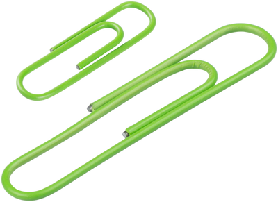 Lime Green Standard & Jumbo Paper Clips Assortment Pack - 1 Pack Each (175 Clips Total)
