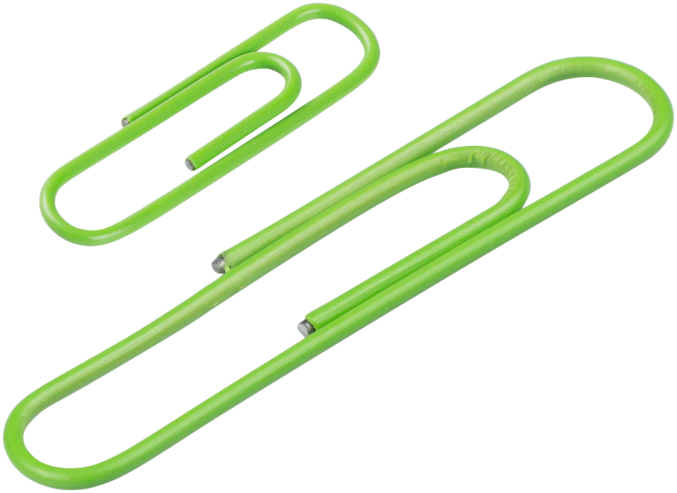 Lime Green Standard & Jumbo Paper Clips Assortment Pack - 1 Pack Each (175 Clips Total)