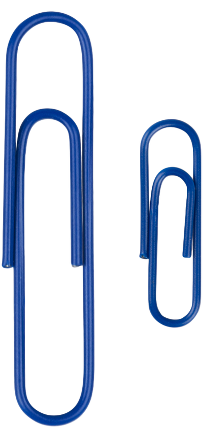 Dark Blue Standard & Jumbo Paper Clips Assortment Pack - 1 Pack Each (175 Clips Total)