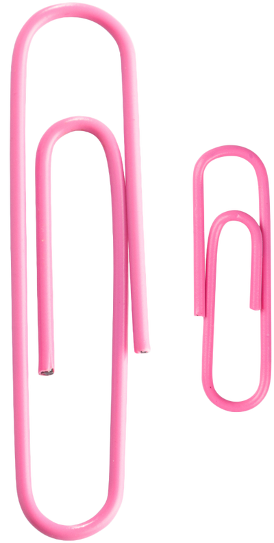 Pink Standard & Jumbo Paper Clips Assortment Pack - 1 Pack Each (175 Clips Total)