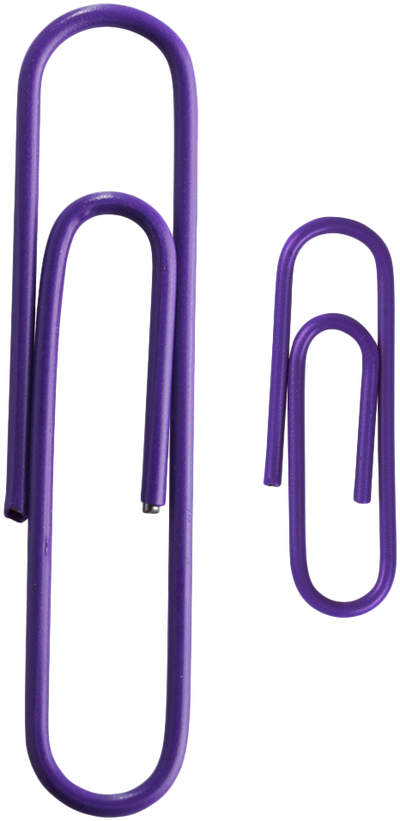 Purple Standard & Jumbo Paper Clips Assortment Pack - 1 Pack Each (175 Clips Total)
