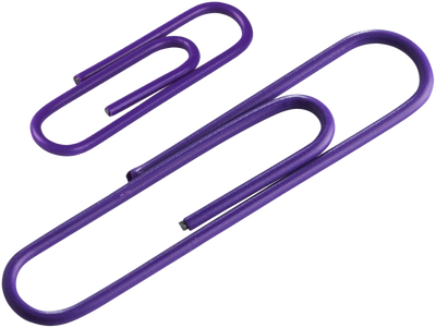 Purple Standard & Jumbo Paper Clips Assortment Pack - 1 Pack Each (175 Clips Total)