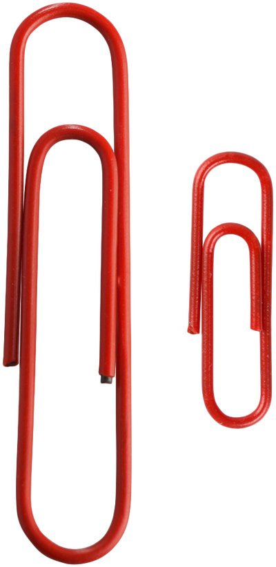 Red Standard & Jumbo Paper Clips Assortment Pack - 1 Pack Each (175 Clips Total)