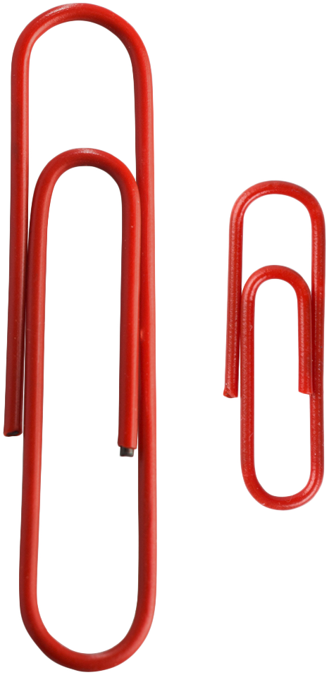 Red Standard & Jumbo Paper Clips Assortment Pack - 1 Pack Each (175 Clips Total)