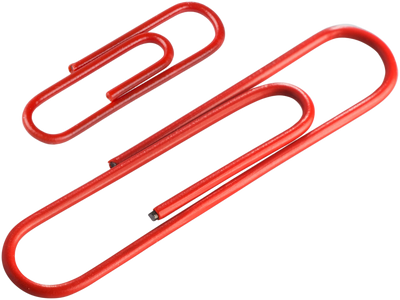 Red Standard & Jumbo Paper Clips Assortment Pack - 1 Pack Each (175 Clips Total)