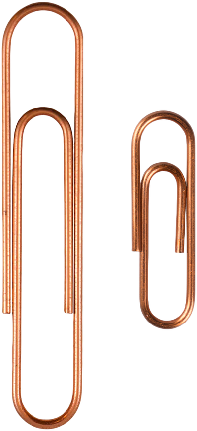 Rose Gold Standard & Jumbo Paper Clips Assortment Pack - 1 Pack Each (175 Clips Total)