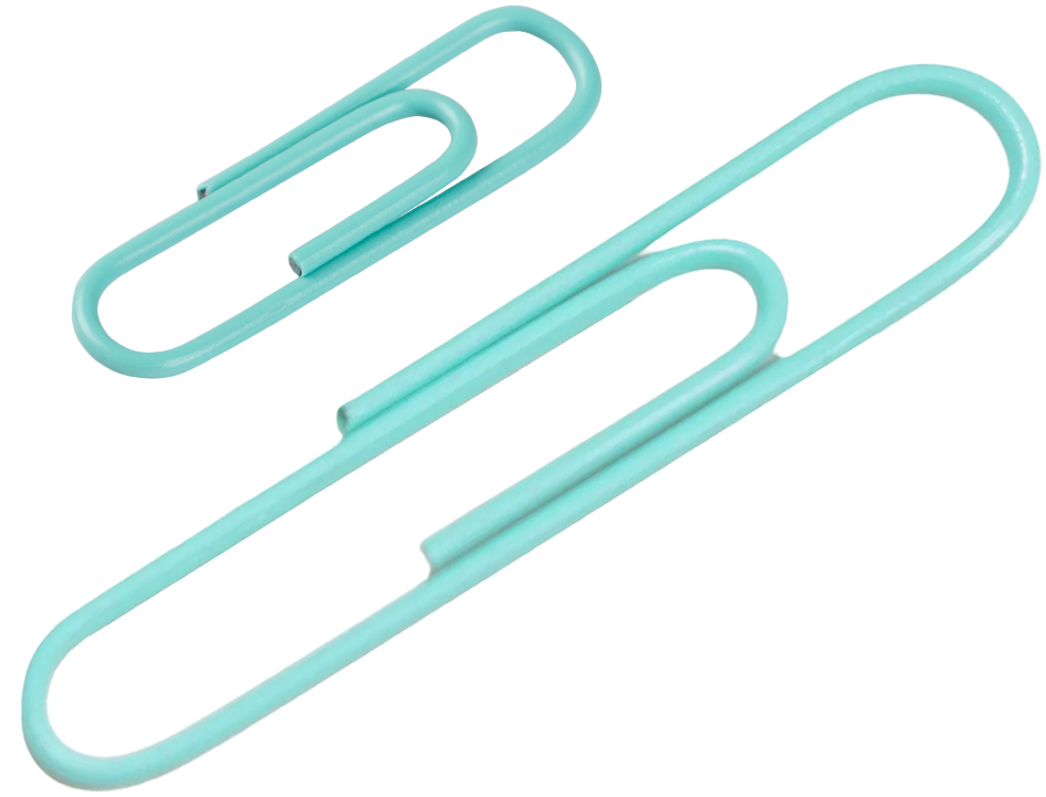 Teal Standard & Jumbo Paper Clips Assortment Pack - 1 Pack Each (175 Clips Total)