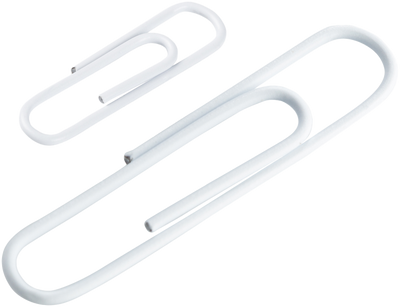 White Standard & Jumbo Paper Clips Assortment Pack - 1 Pack Each (175 Clips Total)