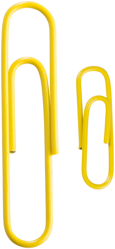 Yellow Standard & Jumbo Paper Clips Assortment Pack - 1 Pack Each (175 Clips Total)
