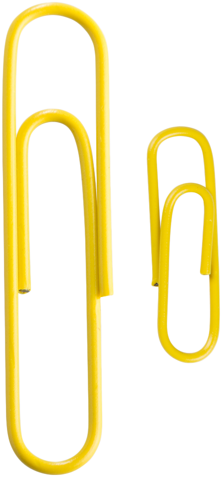 Yellow Standard & Jumbo Paper Clips Assortment Pack - 1 Pack Each (175 Clips Total)