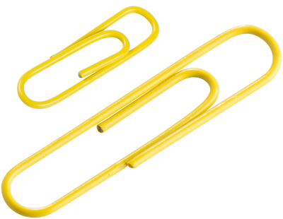 Yellow Standard & Jumbo Paper Clips Assortment Pack - 1 Pack Each (175 Clips Total)