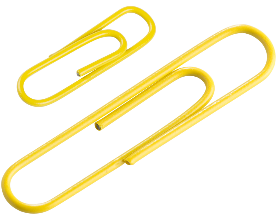 Yellow Standard & Jumbo Paper Clips Assortment Pack - 1 Pack Each (175 Clips Total)