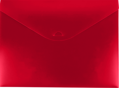 Red Letter Booklet Plastic Envelopes (9 3/4 x 13) with Tuck Flap