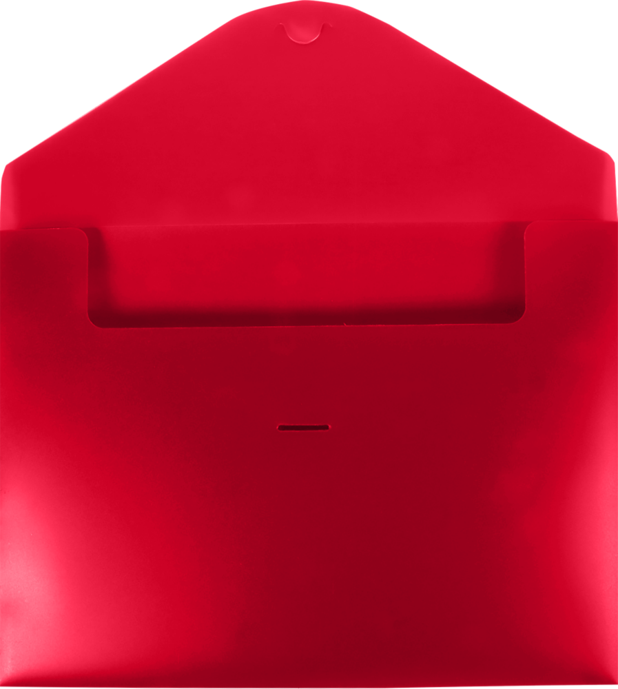 Red Letter Booklet Plastic Envelopes (9 3/4 x 13) with Tuck Flap