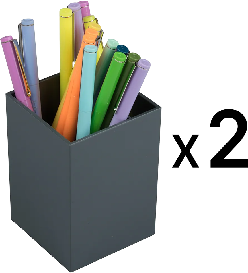 Gray Pen Holders - Pack of 2