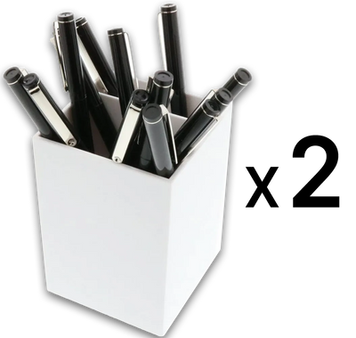 White Pen Holders - Pack of 2