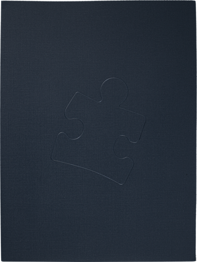Nautical Navy Blue Linen 9 x 12 Puzzle Piece Folders