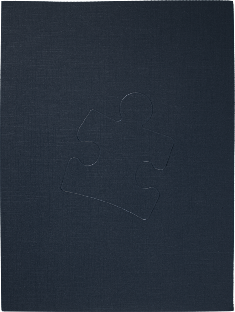 Nautical Navy Blue Linen 9 x 12 Puzzle Piece Folders