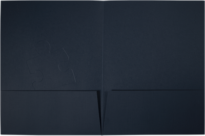 Nautical Navy Blue Linen 9 x 12 Puzzle Piece Folders