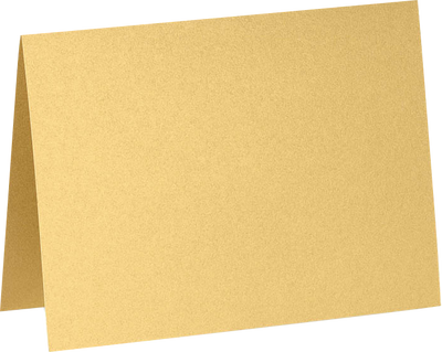 Gold Metallic 100lb A6 Foldover Cards (4 5/8 x 6 1/4)