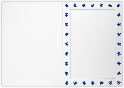 White Gloss Puzzle Piece 5 x 7 Portrait Photo Holder