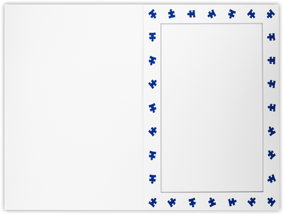 White Gloss Puzzle Piece 4 x 6 Portrait Photo Holder