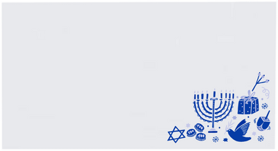 Hanukkah 28lb Photo Greeting Invitation Envelopes (4 3/8 x 8 1/4) with Peel & Seal