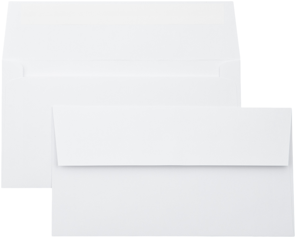 White 28lb Photo Greeting Invitation Envelopes (4 3/8 x 8 1/4) with Peel & Seal