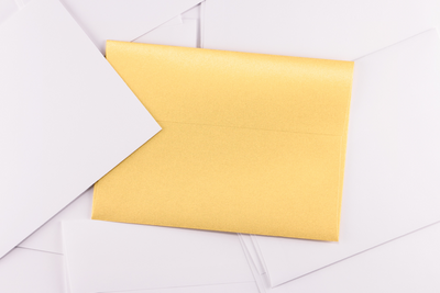 Gold Metallic 32lb A7 Invitation Envelopes (5 1/4 x 7 1/4) with Peel & Seal