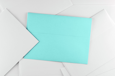 Seafoam Aqua Blue 32lb A7 Invitation Envelopes (5 1/4 x 7 1/4) with Peel & Seal