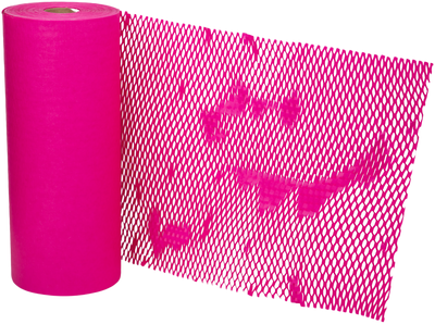 Hot Pink Fuchsia Honeycomb Packing Paper Roll - 321 Sq Ft