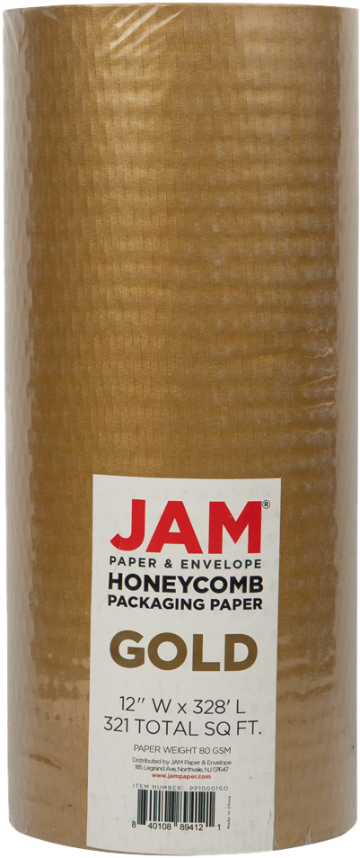Gold Honeycomb Packing Paper Roll - 321 Sq Ft