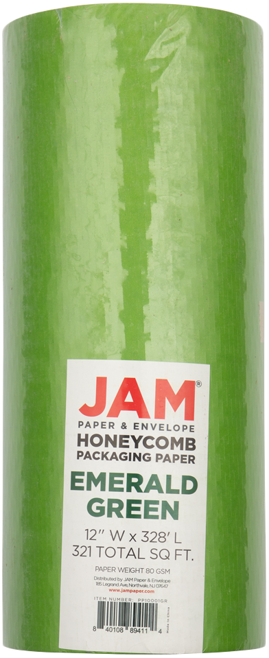 Emerald Green Honeycomb Packing Paper Roll - 321 Sq Ft