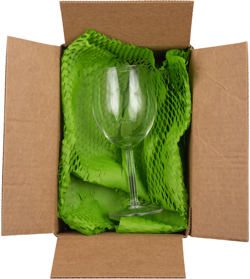Emerald Green Honeycomb Packing Paper Roll - 321 Sq Ft