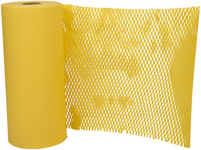 Lemon Yellow Honeycomb Packing Paper Roll - 321 Sq Ft