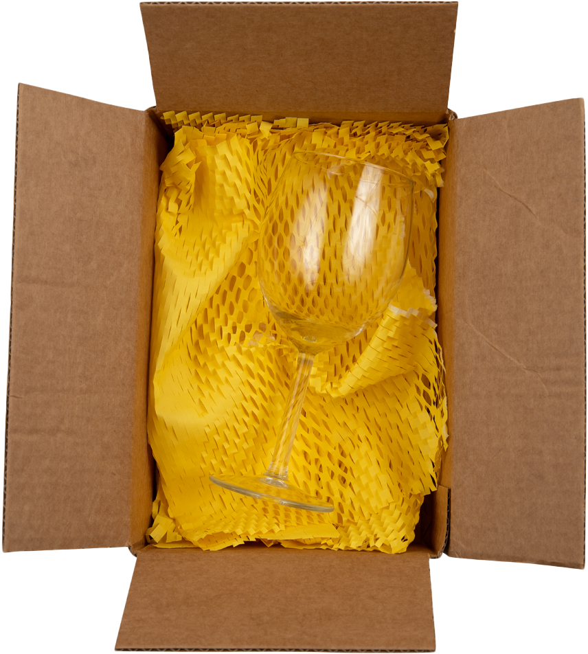 Lemon Yellow Honeycomb Packing Paper Roll - 321 Sq Ft