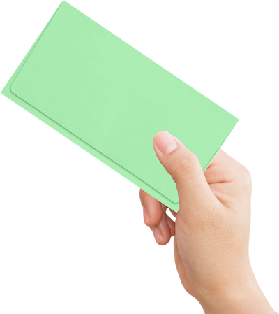 Pastel Green 24lb Remittance Envelopes (3 5/8 x 6 1/2 Closed)