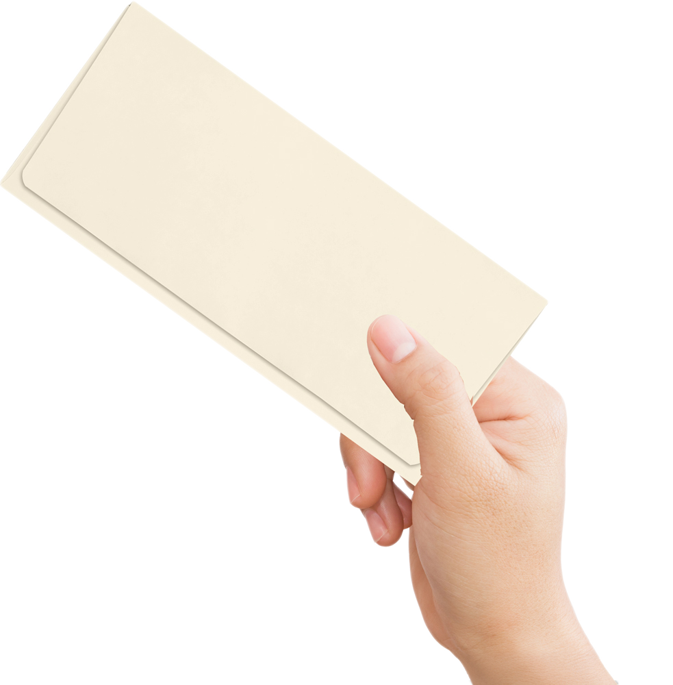 Pastel Natural Cream 24lb Remittance Envelopes (3 7/8 x 8 7/8 Closed)