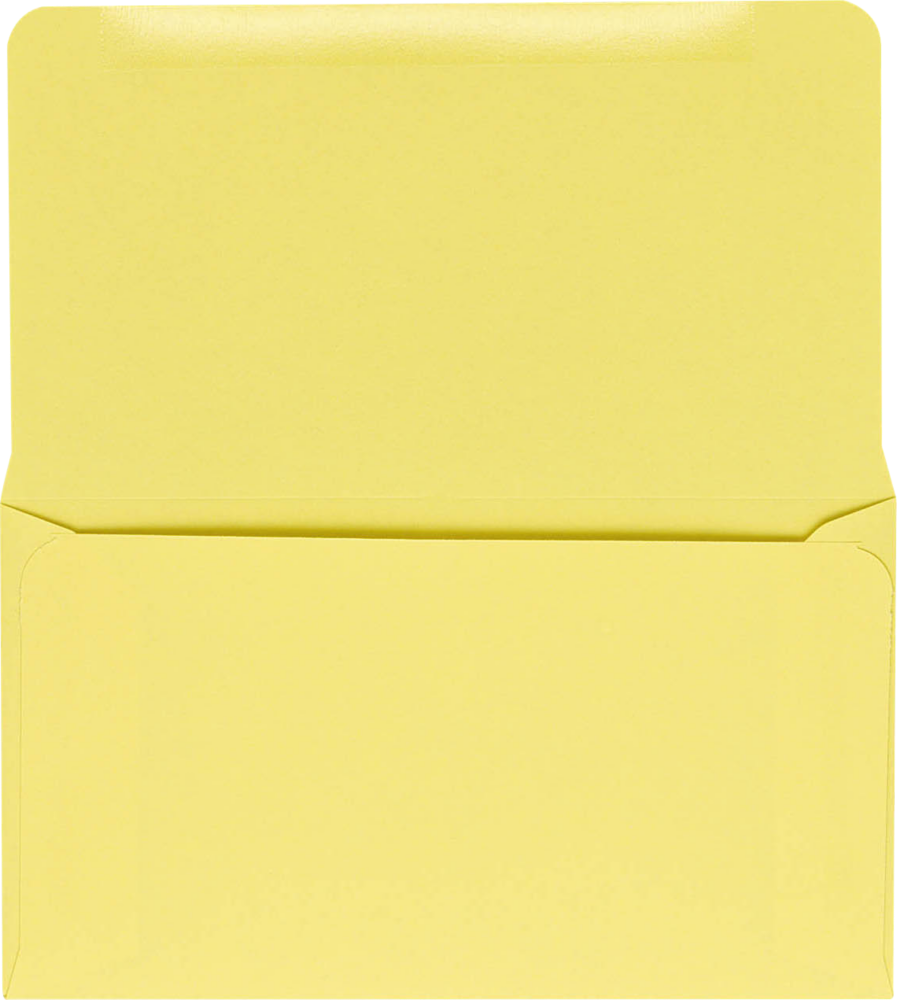 Pastel Canary Yellow 24lb Remittance Envelopes (3 1/2 x 6 Closed)