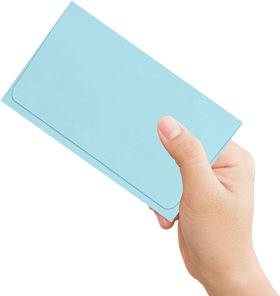 Pastel Blue 24lb Remittance Envelopes (3 1/2 x 6 Closed)