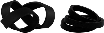 Black Size 33 & 64 Rubber Bands - 2 Packs of 100