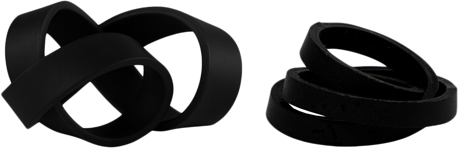 Black Size 33 & 64 Rubber Bands - 2 Packs of 100