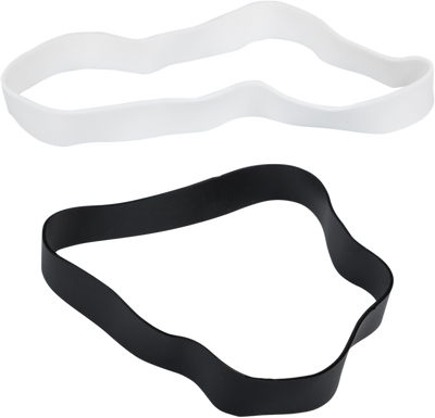 Black & White Size 107 Rubber Bands - 2 Packs of 50
