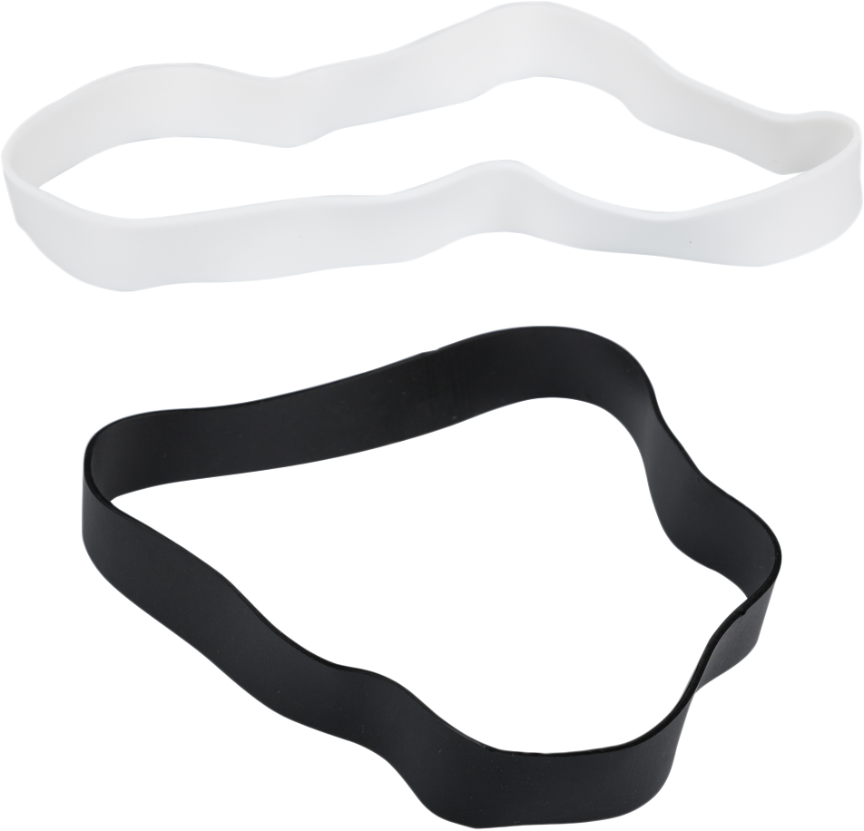 Black & White Size 107 Rubber Bands - 2 Packs of 50