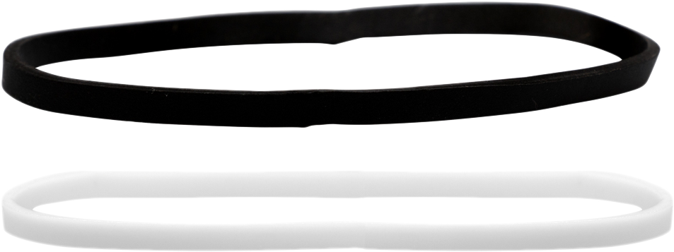 Black & White Size 33 Rubber Bands - 2 Packs of 100