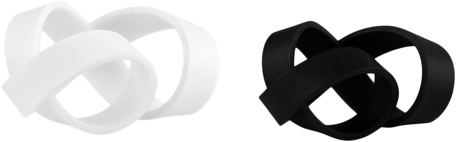 Black & White Size 64 Rubber Bands - 2 Packs of 100