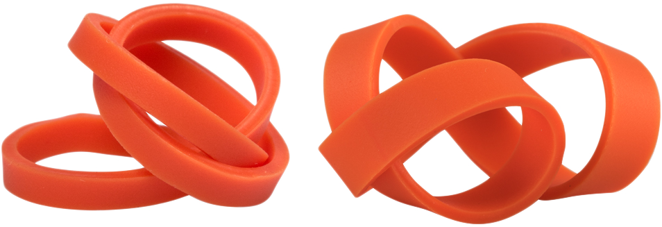 Orange Size 33 & 64 Rubber Bands - 2 Packs of 100