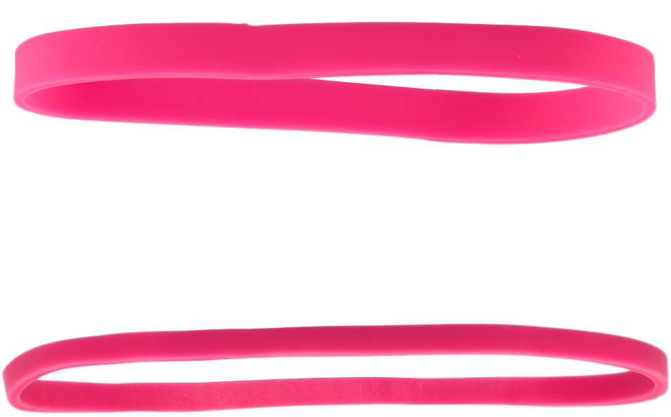 Pink Size 33 & 64 Rubber Bands - 2 Packs of 100